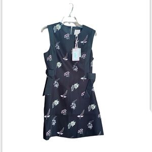 Ted Baker Midi Dress Size 2 Black. NEW!